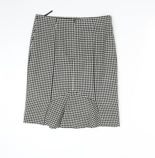 CC Womens Multicoloured Check  Straight & Pencil Skirt Size 12