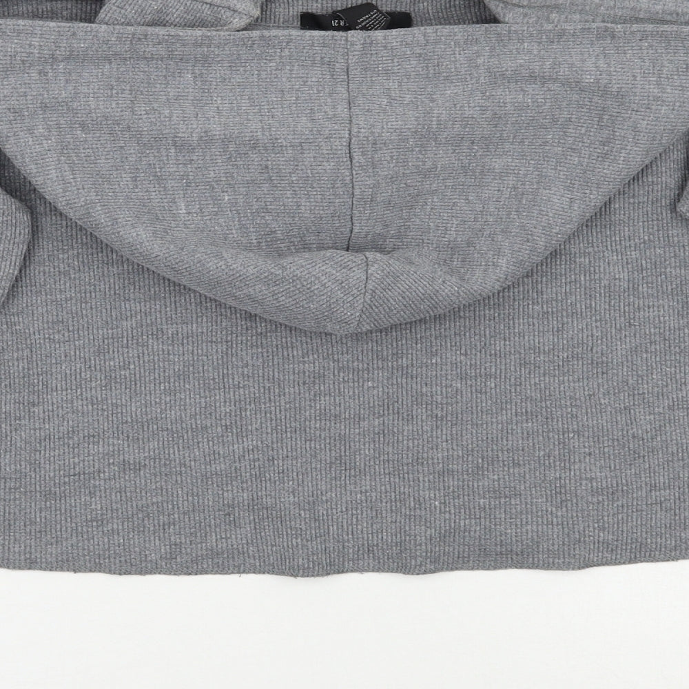 Womens UK Size S Forever21 Grey Pullover Hoodie