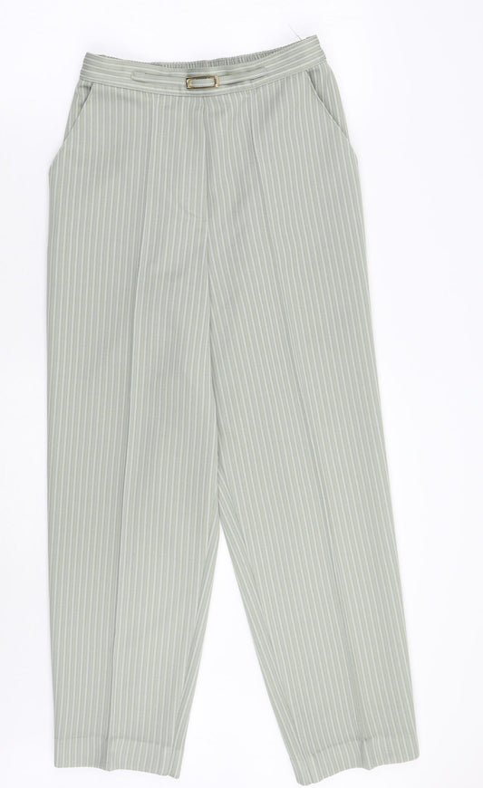 Womens UK Size 12 Marks and Spencer Regular Fit Green Trousers