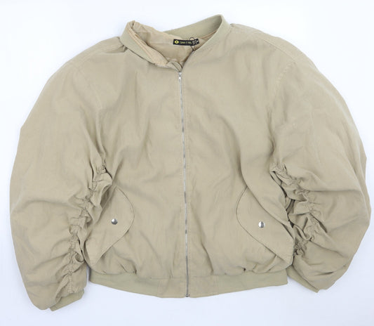 Additional front view of I SAW IT FIRST women’s beige jacket coat, size UK 8