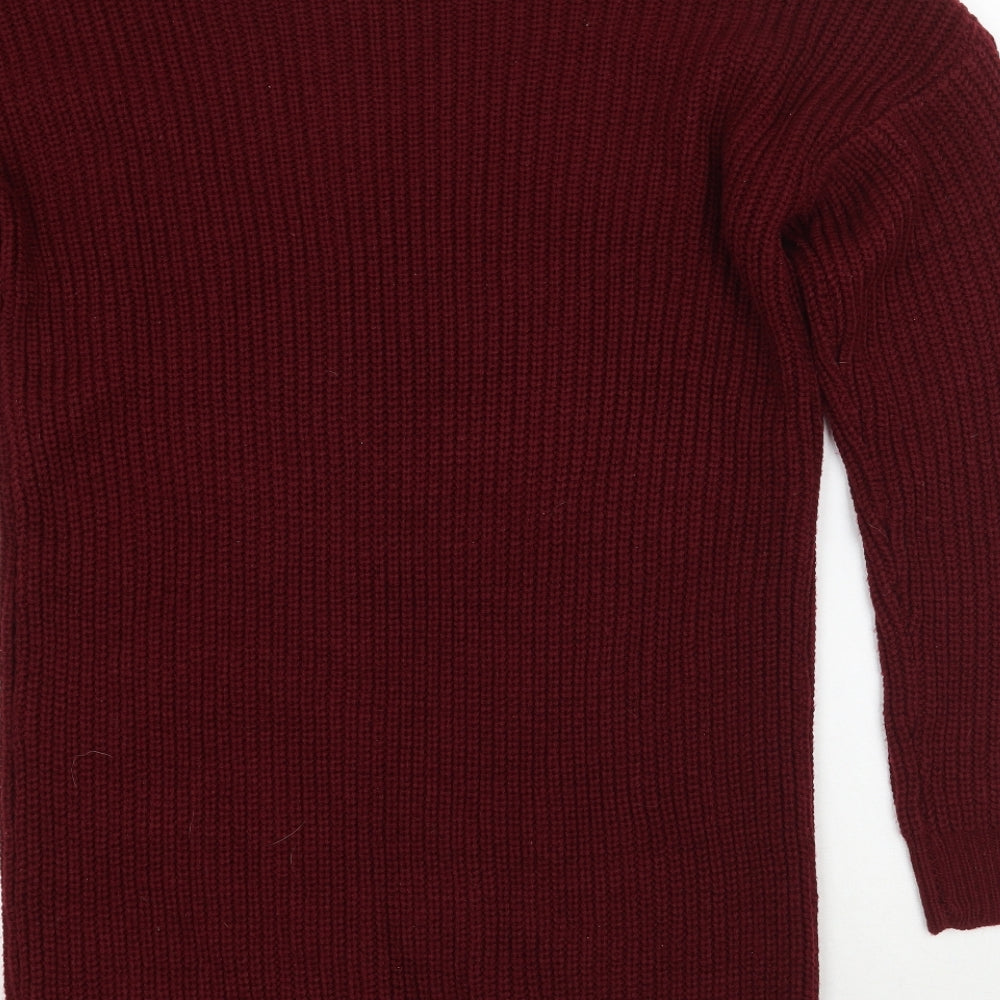 Womens UK Size M Missguided Red Pullover Jumper