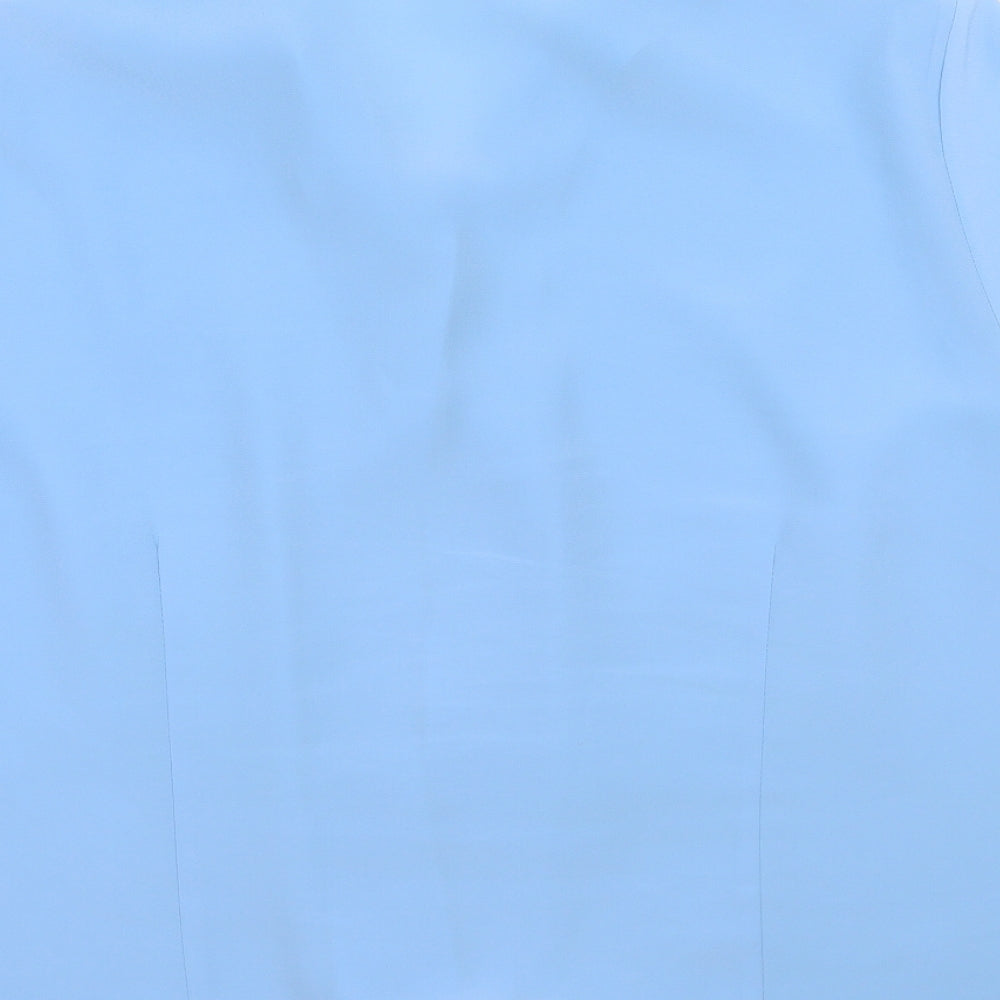Womens UK Size 18 Debenhams Blue Basic Button-Up
