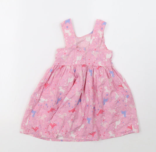 George Girls Pink Polka Dot A-Line Size 3-4 Years