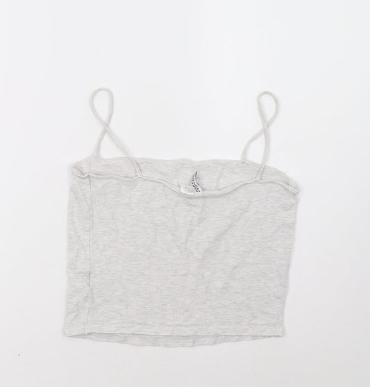 Womens UK Size M H&M Grey Basic Tank