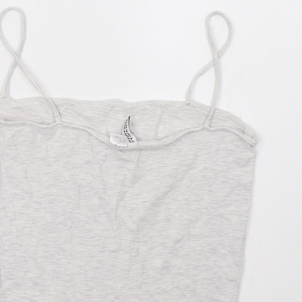 Womens UK Size M H&M Grey Basic Tank