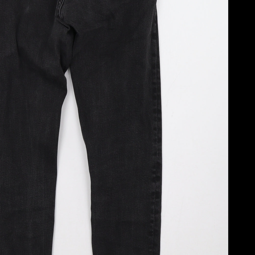 Womens UK Size 8 Marks and Spencer Regular Fit Straight Black Jeans