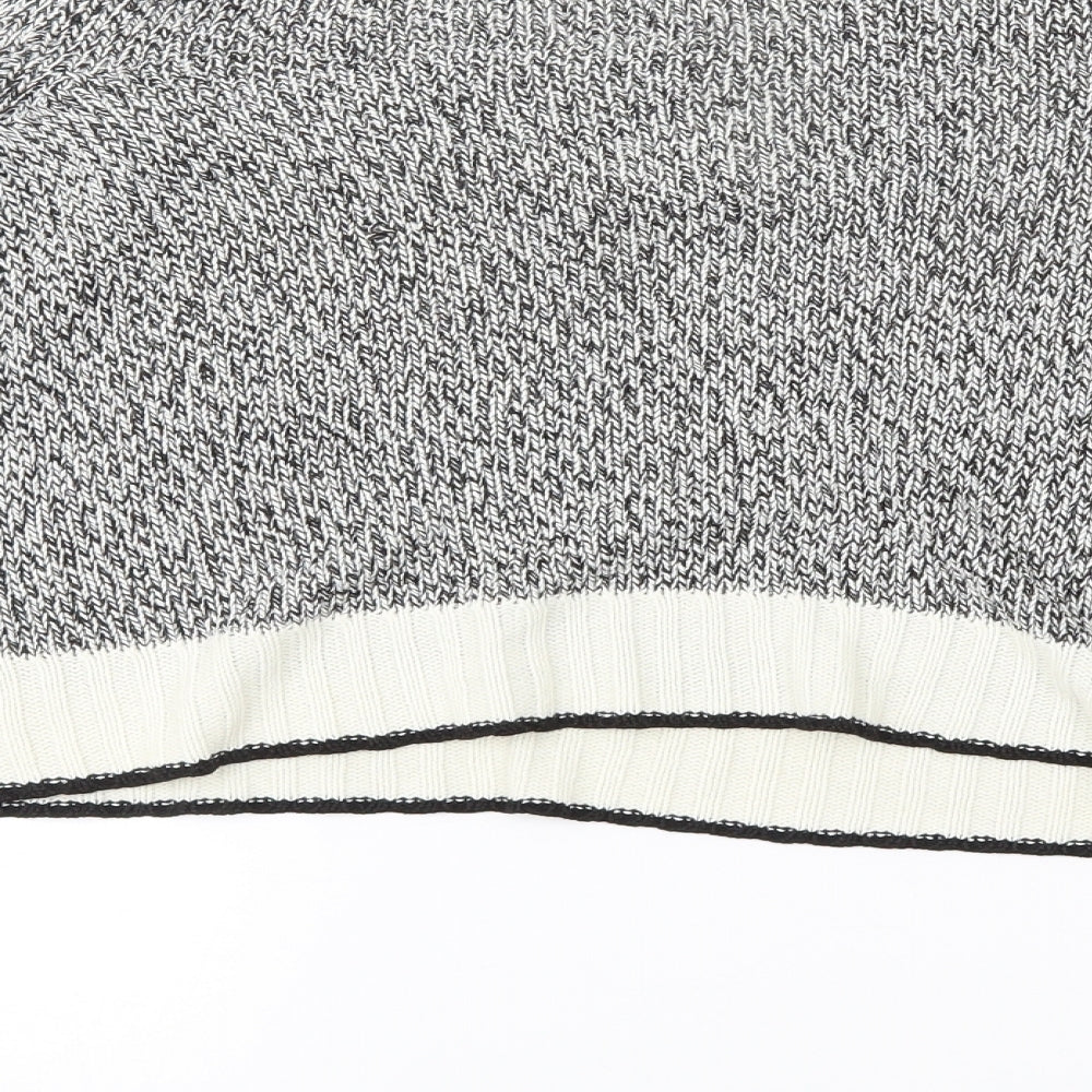 Womens UK Size S H&M Grey Cropped Blouse