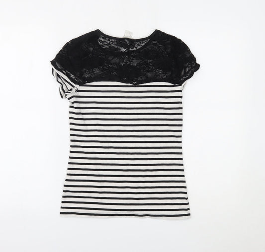 Womens UK Size S H&M Black Basic Blouse