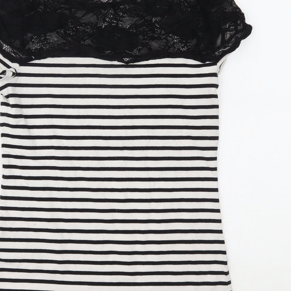 Womens UK Size S H&M Black Basic Blouse