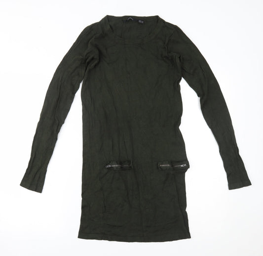 Additional front view of ESMARA women’s green bodycon, size XS