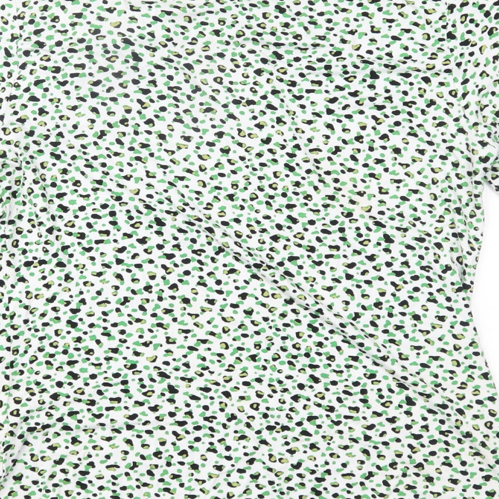 Womens UK Size L Linea Green Basic Blouse