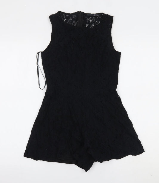 Womens UK Size 8 Atmosphere One-Piece Black Romper