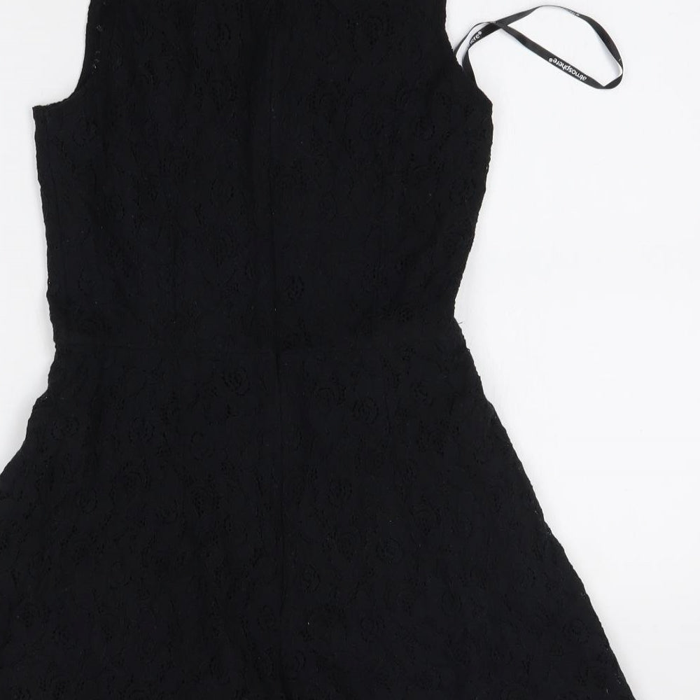 Womens UK Size 8 Atmosphere One-Piece Black Romper