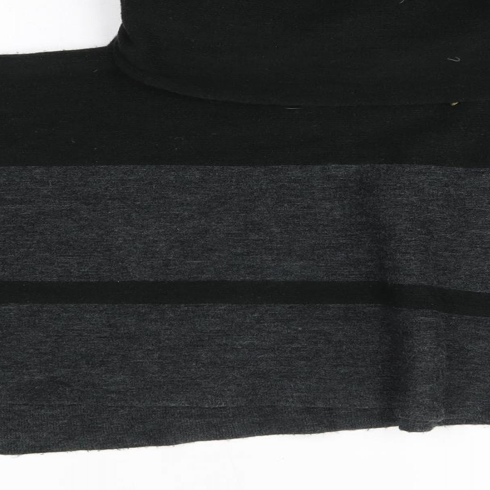 F&F Womens Grey Striped Poncho Size S