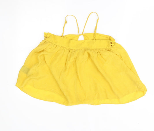 Womens UK Size 6 H&M Yellow Basic Blouse