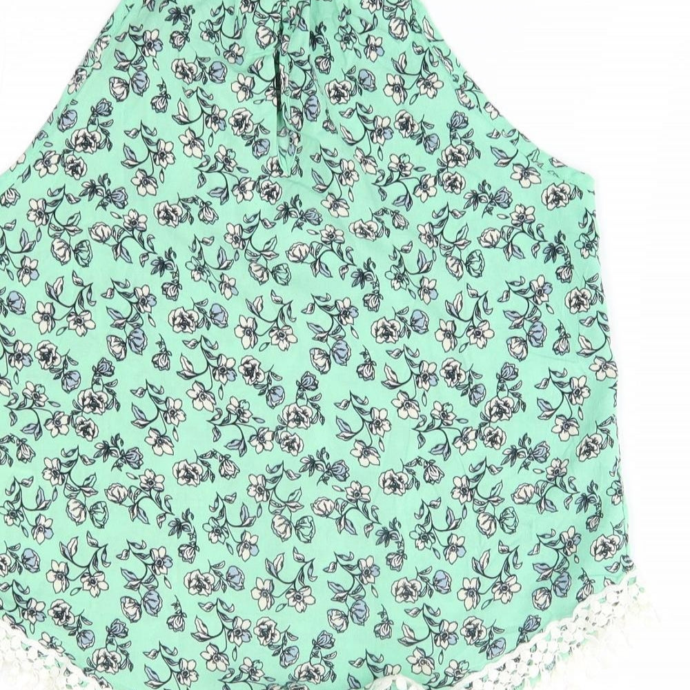 Womens UK Size 6 H&M Green Camisole Blouse