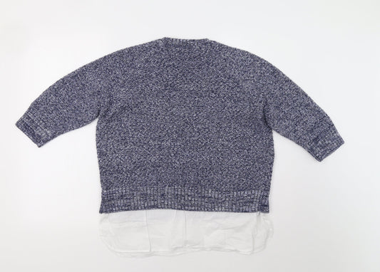 TU Womens Blue Pullover Jumper Size 14