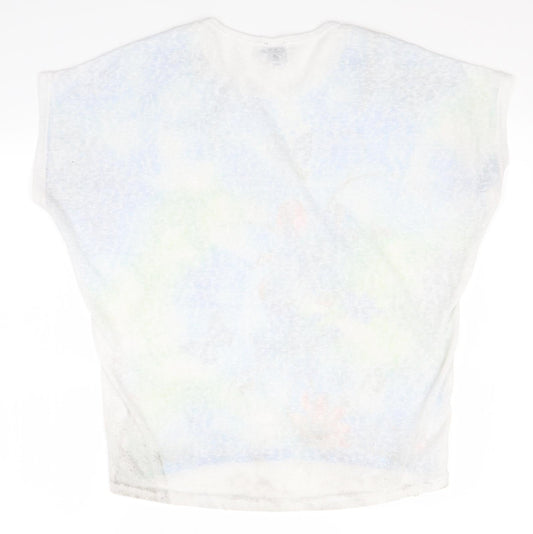 Womens UK Size 10 Izabel LONDON Multicoloured Basic T-Shirt