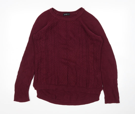 Womens UK Size S Stradivarius Purple Pullover Jumper