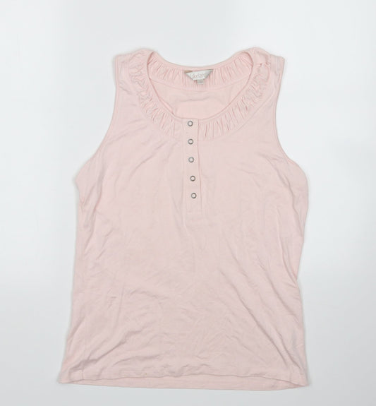 Womens UK Size 14 Lakeland Pink Basic Tank