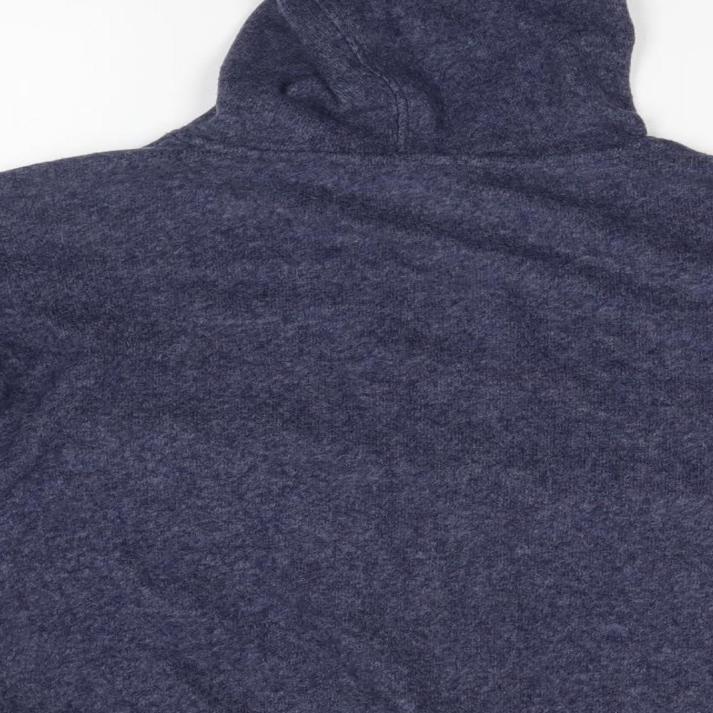 Brand and care label for Nutmeg women’s blue pullover hoodie, size UK 8