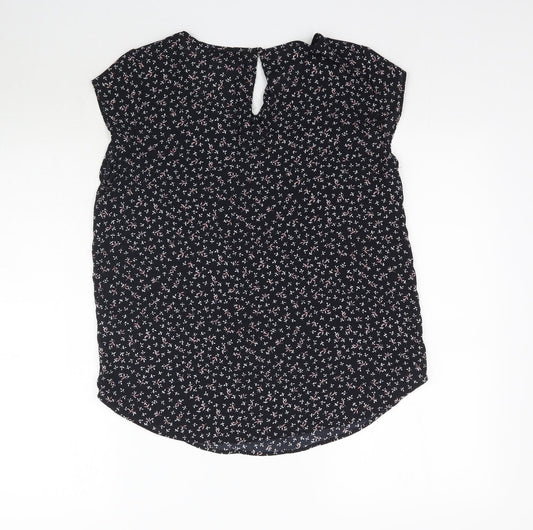 Womens UK Size S Premise Black Basic Blouse