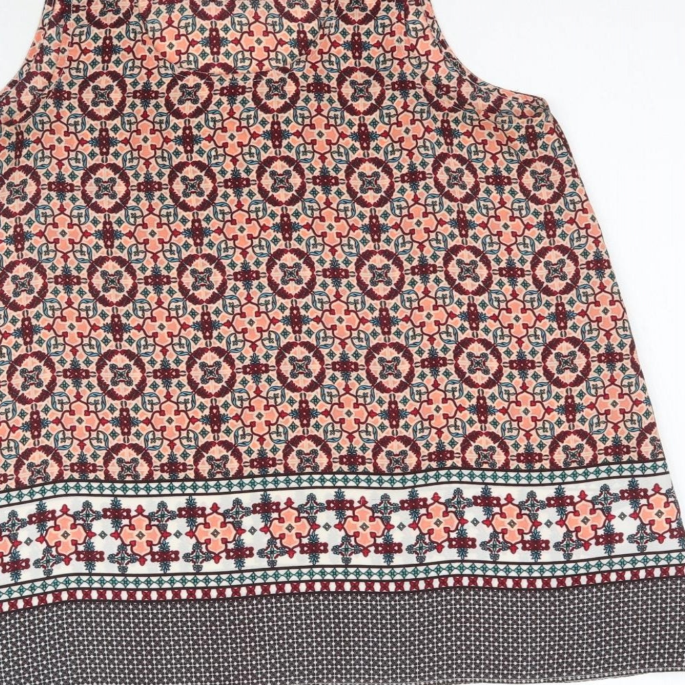 Womens UK Size 8 Atmosphere Multicoloured Basic Blouse