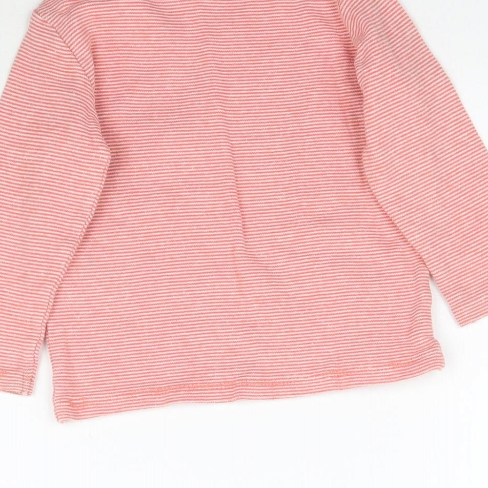 Brand and care label for Lupilu Baby Orange Striped Basic T-Shirt, size 18-24, Months - Coral