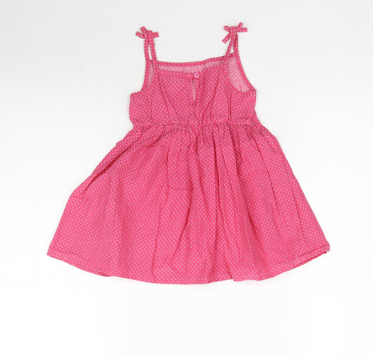 Primark Girls Pink Polka Dot Fit & Flare Size 18-24 Months