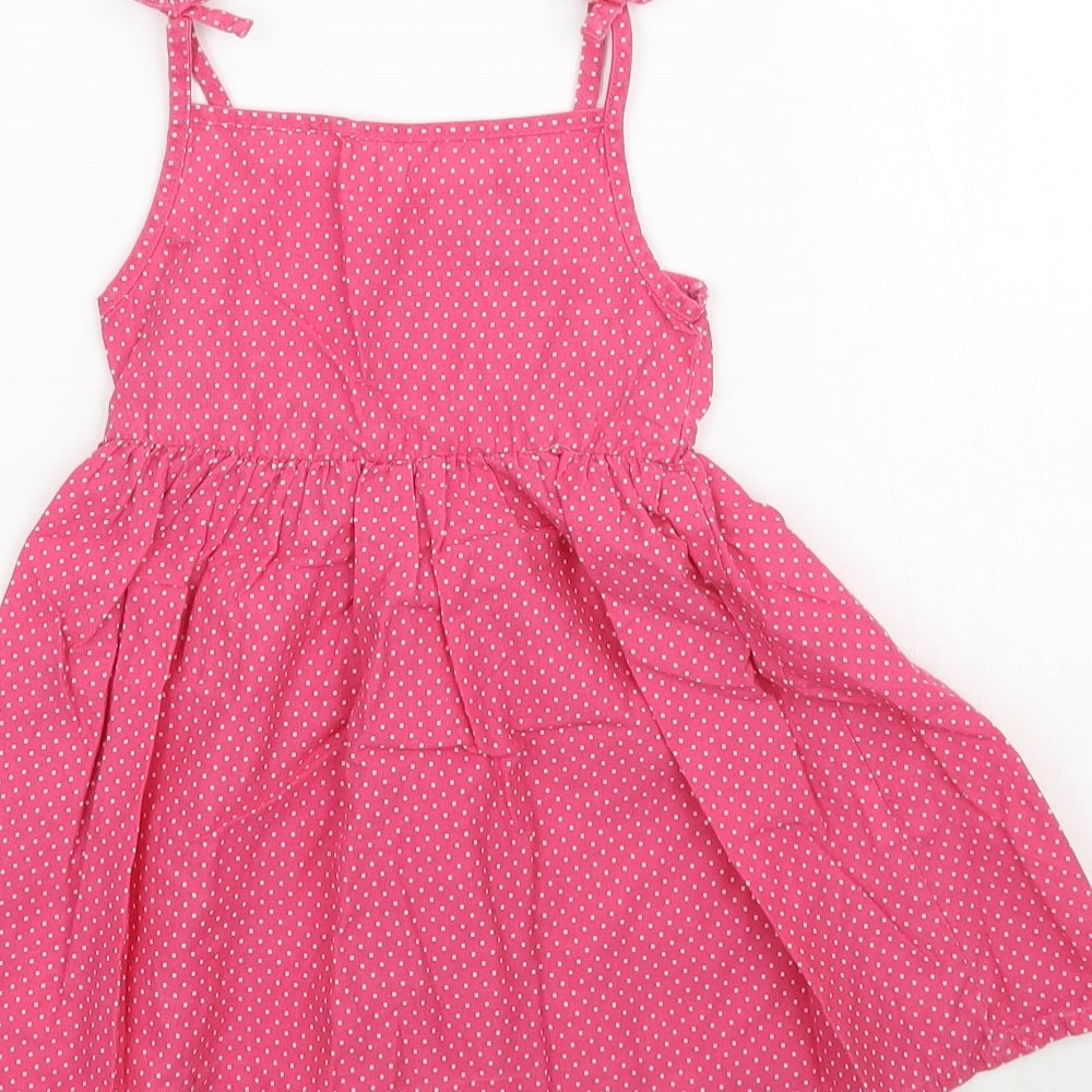 Primark Girls Pink Polka Dot Fit & Flare Size 18-24 Months