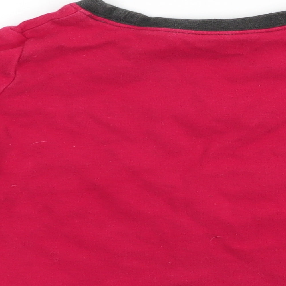 Brand and care label for George Red Basic T-Shirt, size 9-12, Months