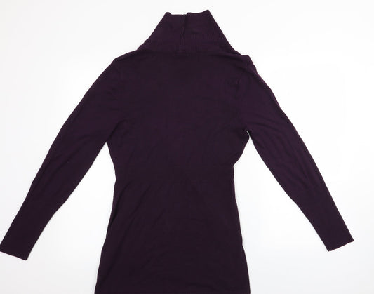 Womens UK Size M M&Co Purple Cardigan Jumper