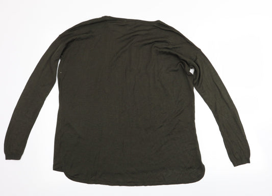 Womens UK Size S H&M Green Basic T-Shirt