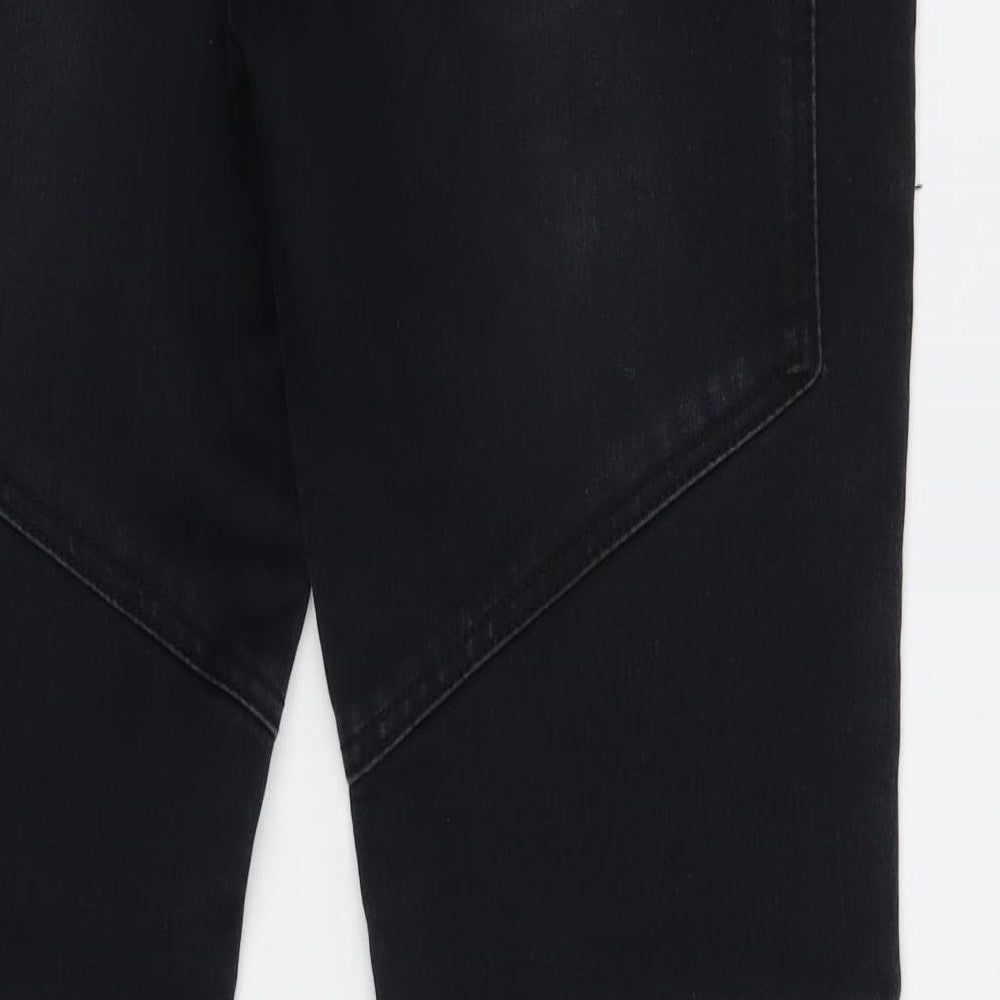 Womens UK Size 28 Preworn Regular Fit Skinny Black Jeans