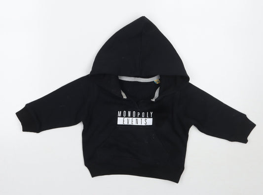 Matalan Boys Black Pullover Jumper Size 6-9 Months