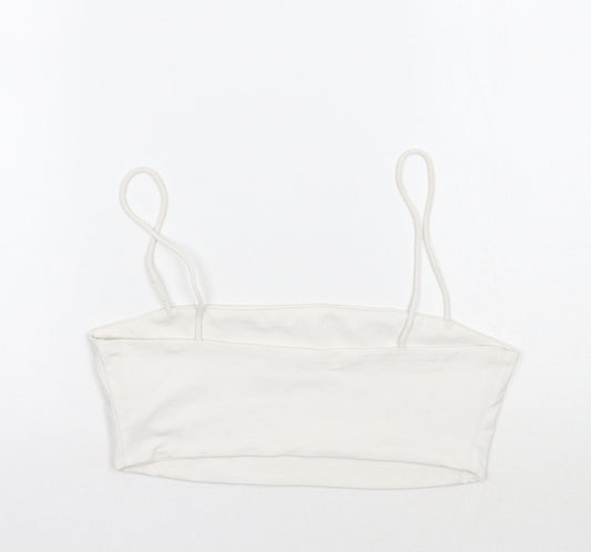 SheIn Womens White Cropped Tank Size M