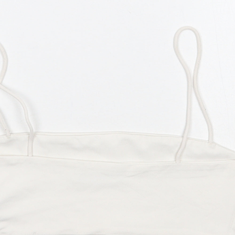 SheIn Womens White Cropped Tank Size M