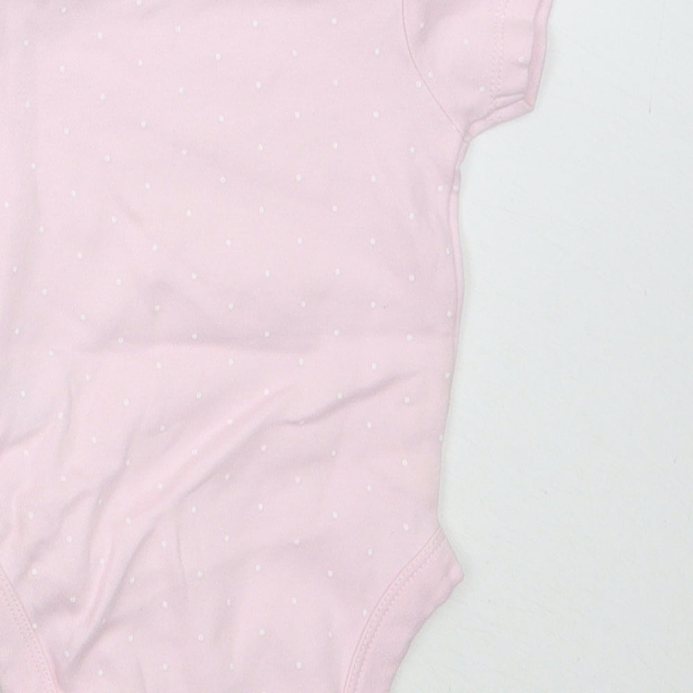 Pure Baby Girls Pink Polka Dot Babygrow One-Piece Size 3-6 Months
