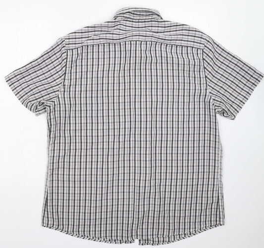 Atlantic Bay Mens Multicoloured Check Button-Up Size XL