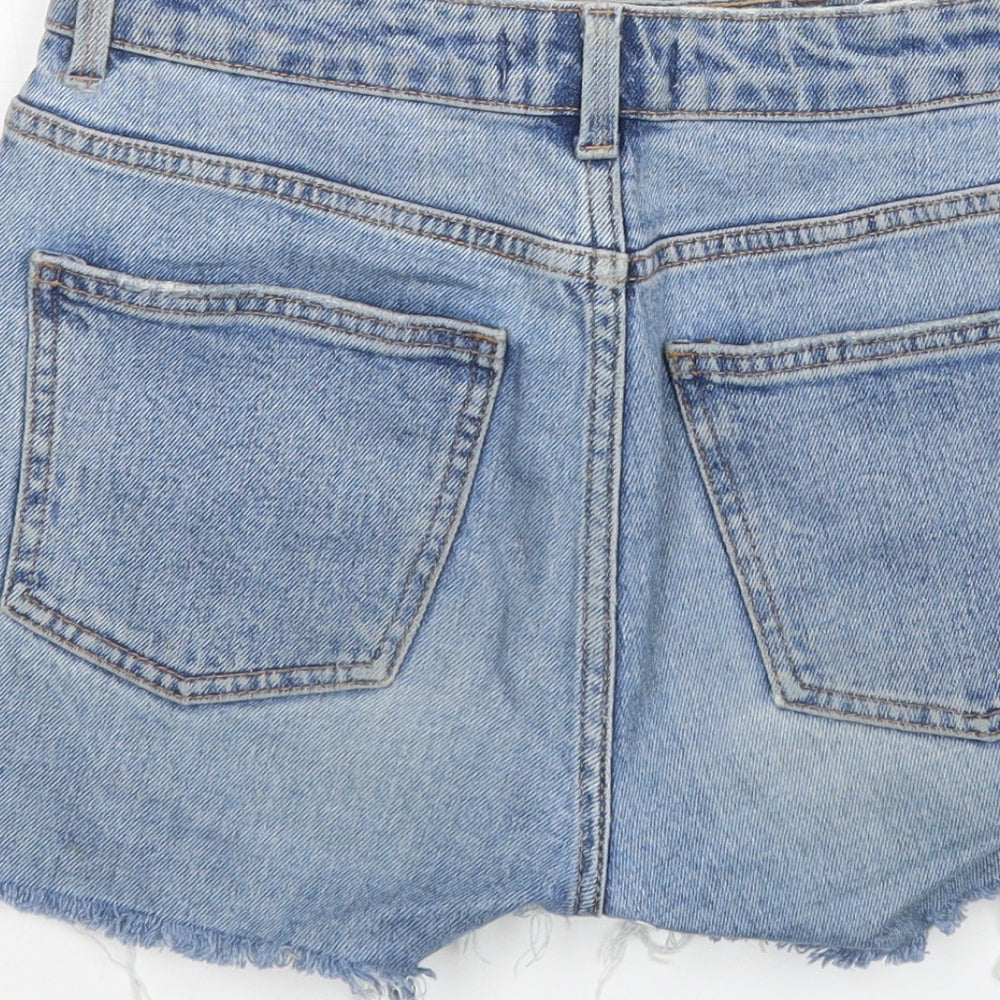 Denim Co. Womens Blue  Denim Hot Pants Shorts Size 8