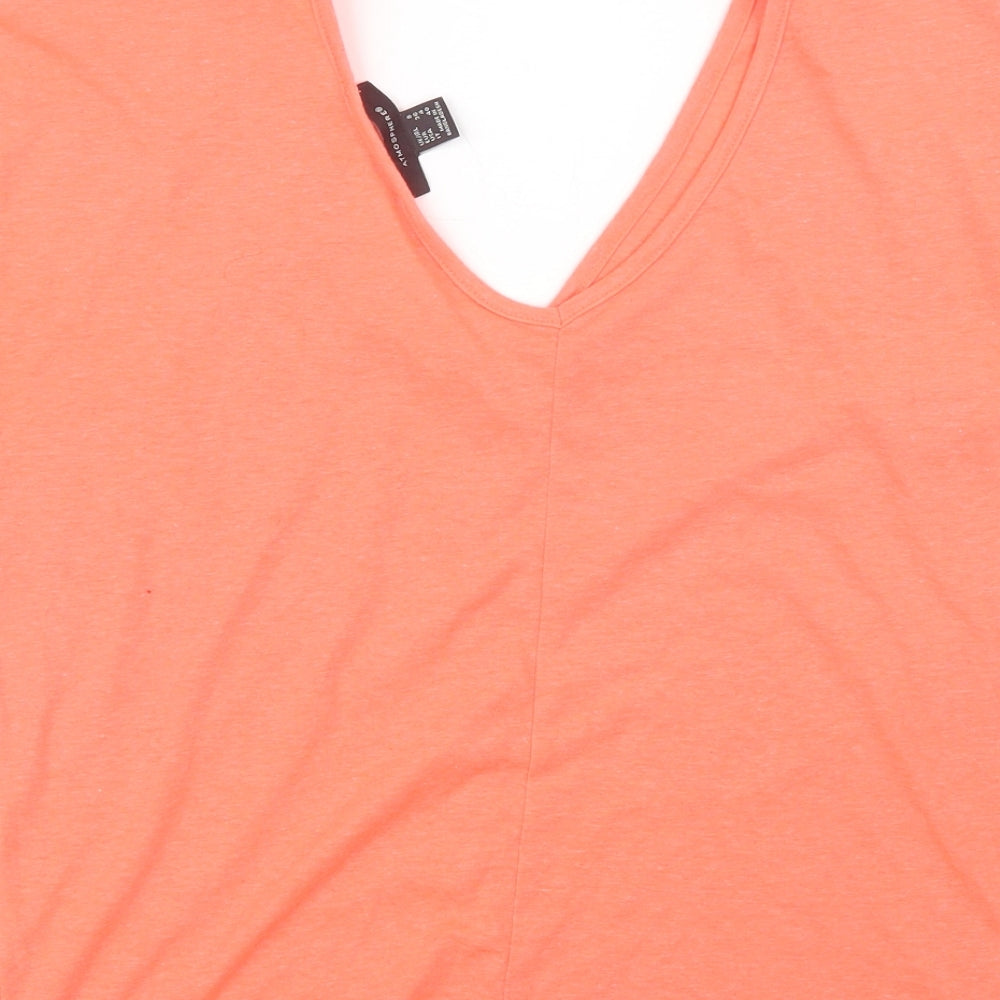 Womens UK Size 8 Atmosphere Orange Basic T-Shirt