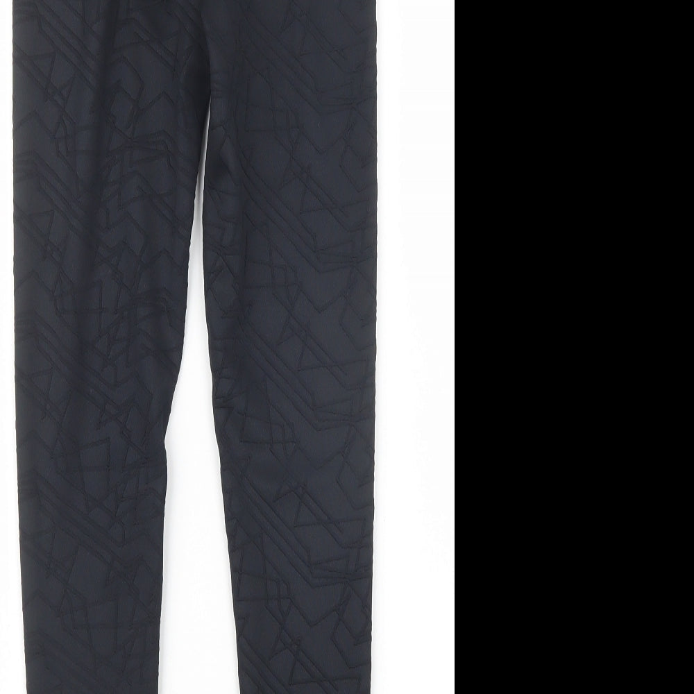 Boux Sport Womens Black Capri Leggings Size 6 L25.5 in
