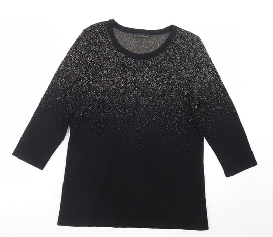 Womens UK Size S David Emanuel Black Pullover Jumper