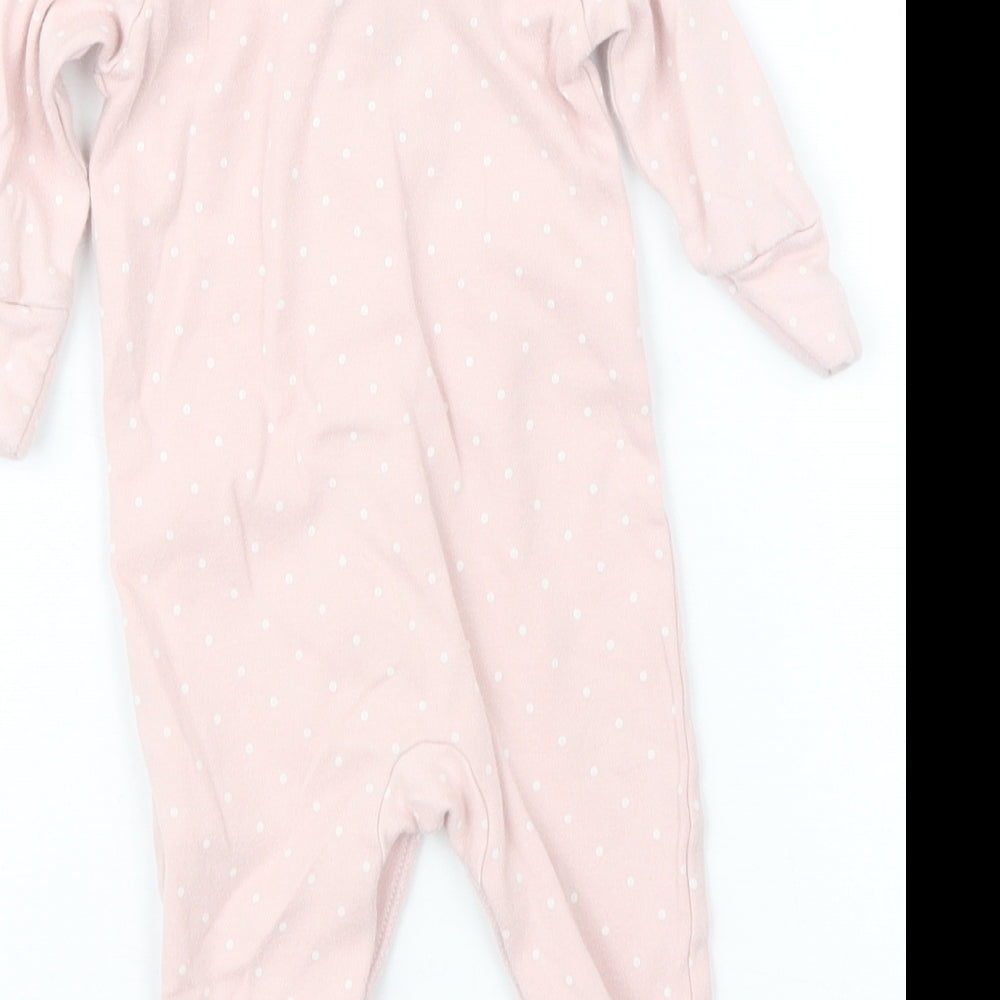 Matalan Girls Pink Polka Dot Babydoll One Piece Size 0-3 Months