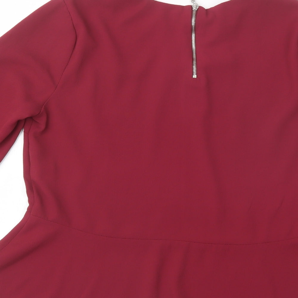 Atmosphere Womens Purple Basic Blouse Size 12