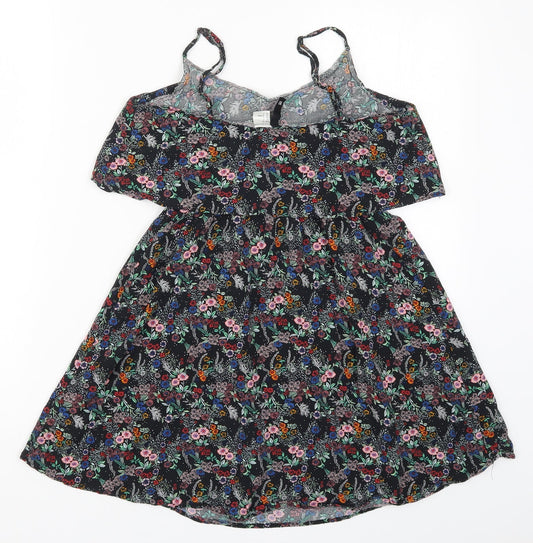 H&M Womens Multicoloured Floral Mini Size 10