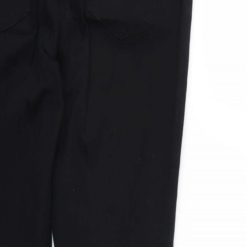 Brand and care label for M&Co women’s black skinny jeans, size UK 14, 28-inch leg