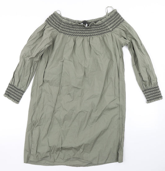 New Look Womens Green A-Line Size 10
