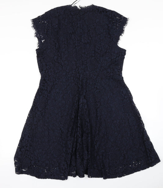 H&M Womens Blue Lace Fit & Flare Size L