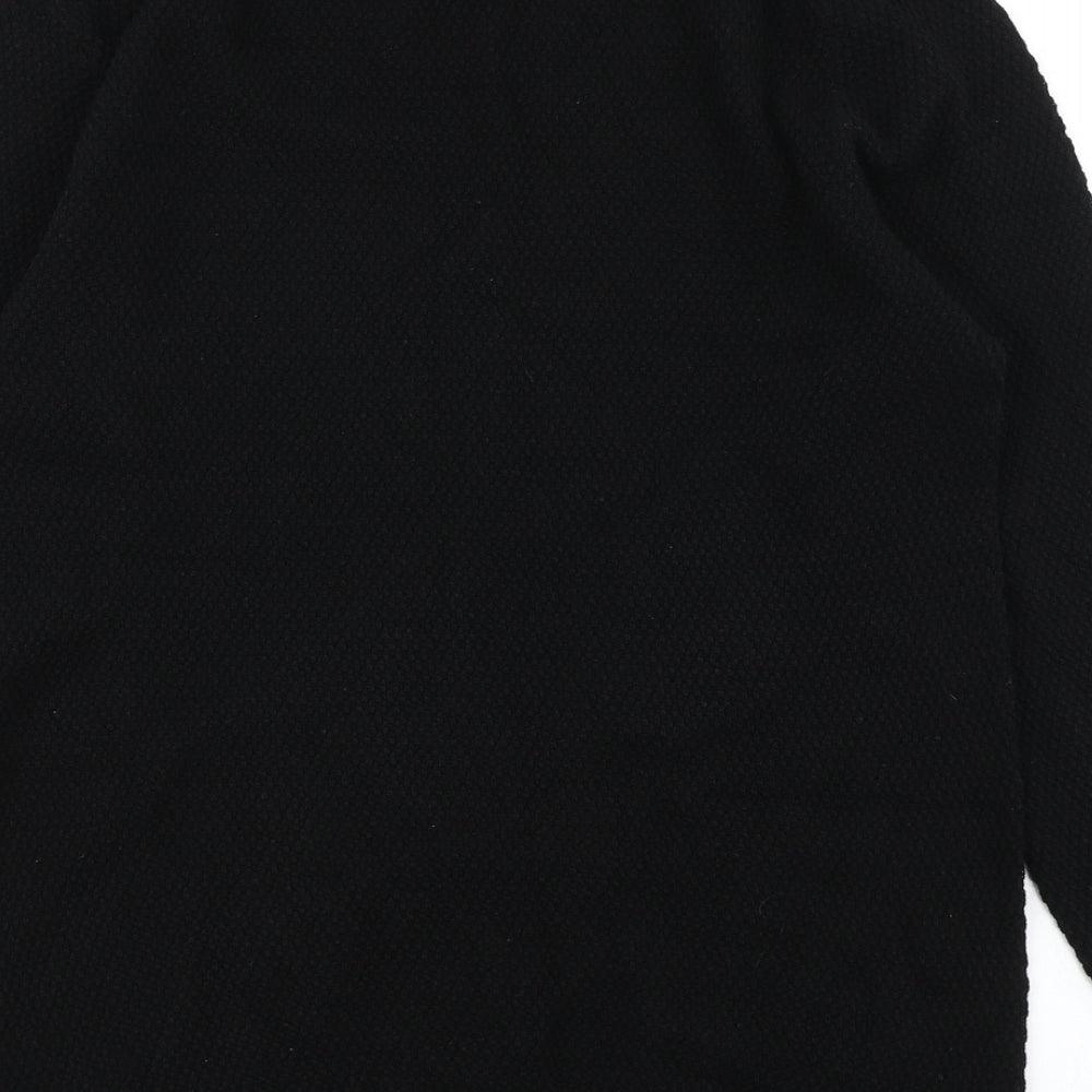 Casual Friday Mens Black Knit Pullover Jumper